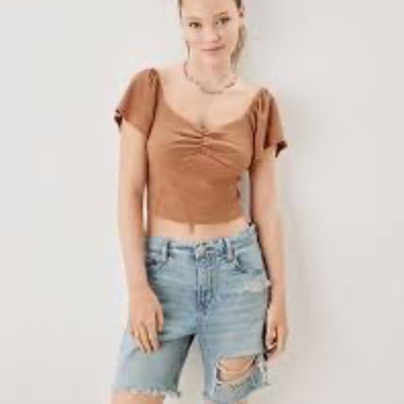 American Eagle Smocked Off-Shoulder Top | Size Small - Picture 1 of 7